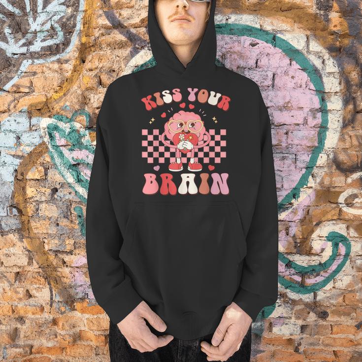 Kiss Your Brain Valentines Test Day Teacher Squad Kids Men Hoodie, gift for family, gift for coworker Kiss Your Brain Valentines Test Day Teacher Squad Kids Men Hoodie, gift for family, gift for coworker