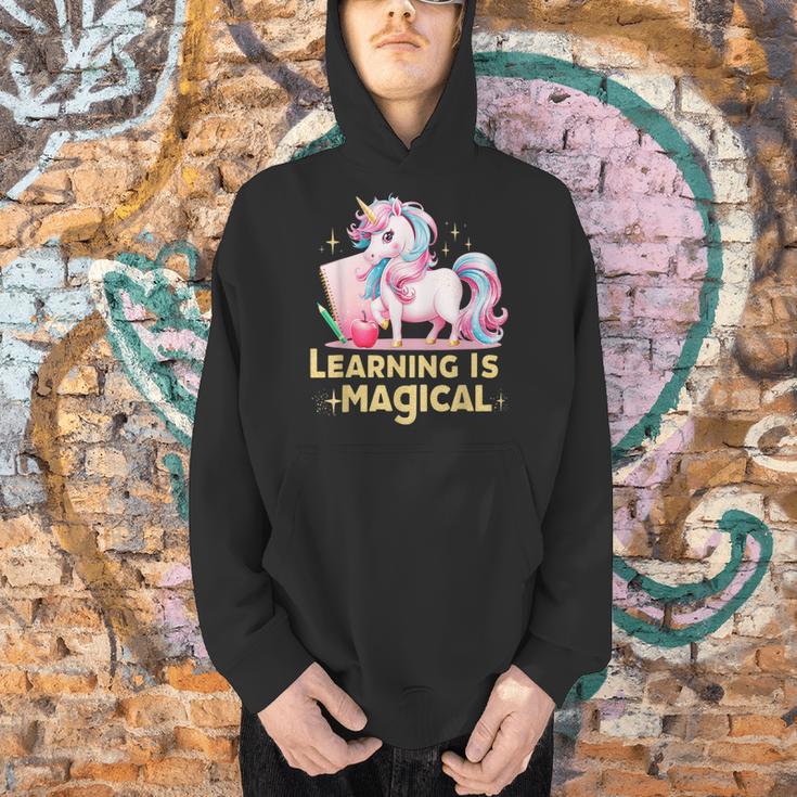 LEARNING IS MAGICAL TEACHER UNICORN BACK TO SCHOOL UNICORN Men Hoodie, gift for family, gift for coworker