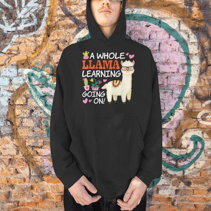 Llama Learning T Shirt Teachers Students Alpaca Lovers Men Hoodie, gift for family, gift for coworker