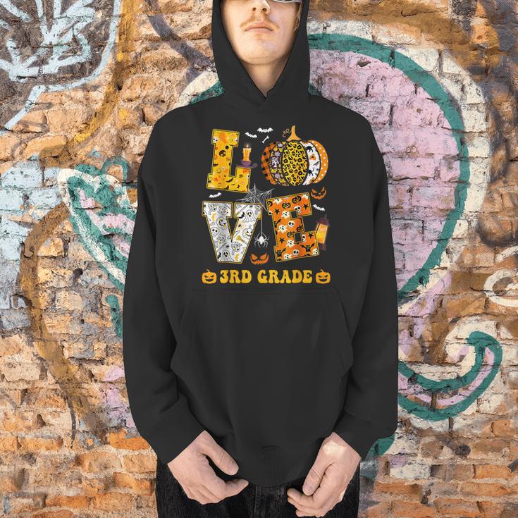 LOVE 3rd Grade Pumpkin Teacher Student Halloween Costume Men Hoodie, gift for family, gift for coworker LOVE 3rd Grade Pumpkin Teacher Student Halloween Costume Men Hoodie, gift for family, gift for coworker