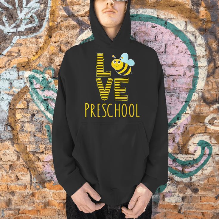 Love Preschool Back To School Yellow Bee Preschool Teacher For Men Women Girls Kids Men Hoodie, gift for family, gift for coworker