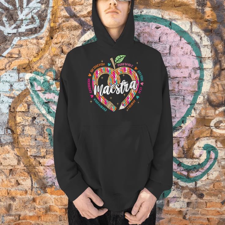 Maestra Pencil Spanish Teacher Bilingual 100 Days Of School Men Hoodie, gift for family, gift for coworker Maestra Pencil Spanish Teacher Bilingual 100 Days Of School Men Hoodie, gift for family, gift for coworker