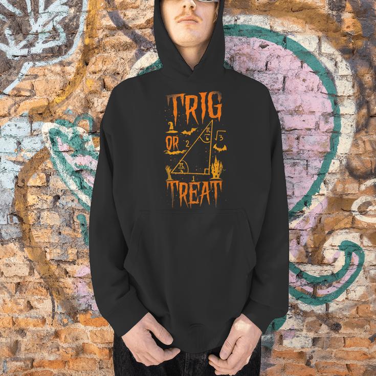Math Teacher Nerd Student Halloween Trig Or Treat Men Hoodie, gift for family, gift for coworker
