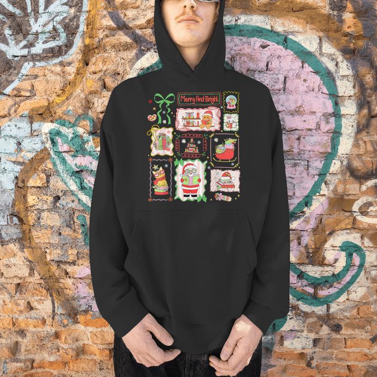Merry And Bright Christmas Gingerbread Santa Book Teacher Men Hoodie, gift for family, gift for coworker Merry And Bright Christmas Gingerbread Santa Book Teacher Men Hoodie, gift for family, gift for coworker