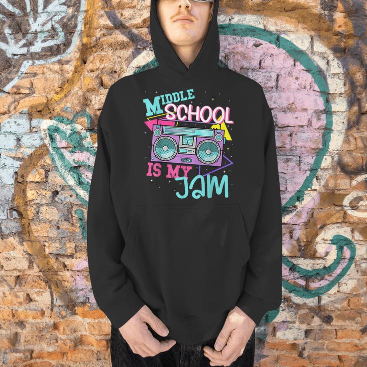 Middle School Is My Jam Cute Teacher Shirt 80's 90's Styl Men Hoodie, gift for family, gift for coworker