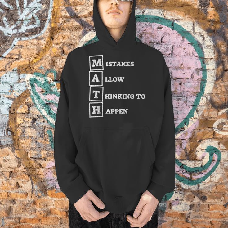 Mistakes Allow Thinking To Happen School Math Teacher Men Hoodie, gift for family, gift for coworker