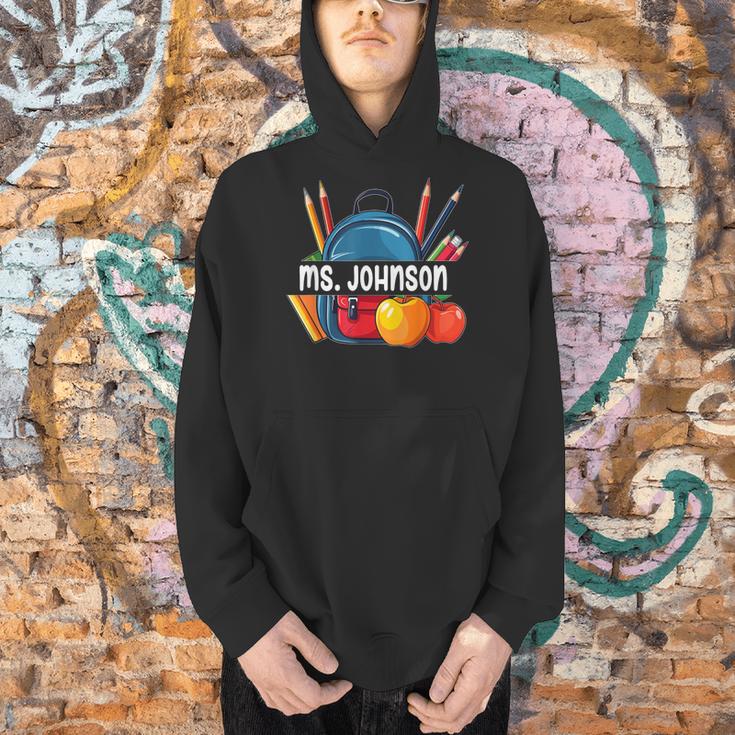 Ms Johnson Personalized Name Back To School Teacher For Men Women Kids Men Hoodie, gift for family, gift for coworker Ms Johnson Personalized Name Back To School Teacher For Men Women Kids Men Hoodie, gift for family, gift for coworker