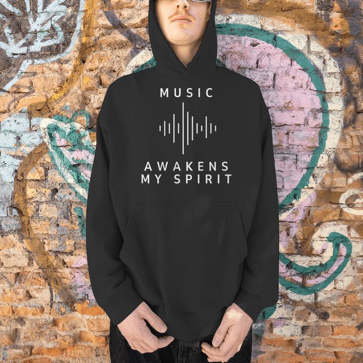 Music Awakens My Spirit Inspiring Musician Teacher Quote Men Hoodie, gift for family, gift for coworker