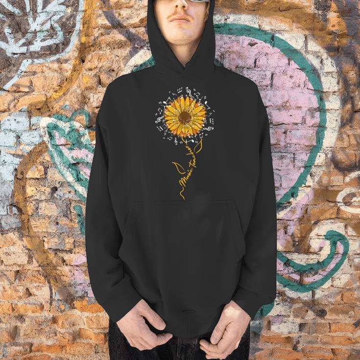 Music Teacher Shirt Sunflower Music Notes Musician Singer Men Hoodie, gift for family, gift for coworker