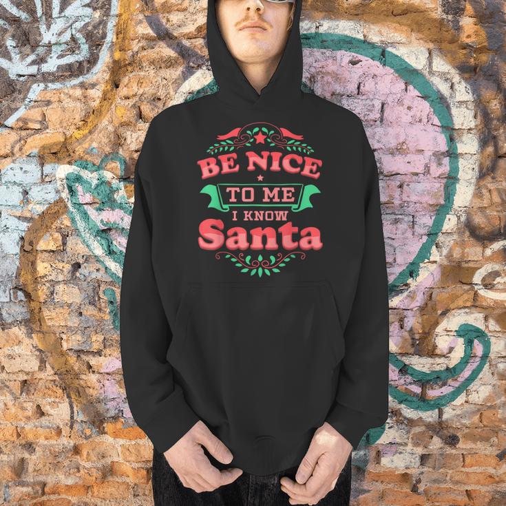 Be Nice To Me I Know Santa Teacher Christmas Men Women Men Hoodie, gift for family, gift for coworker Be Nice To Me I Know Santa Teacher Christmas Men Women Men Hoodie, gift for family, gift for coworker