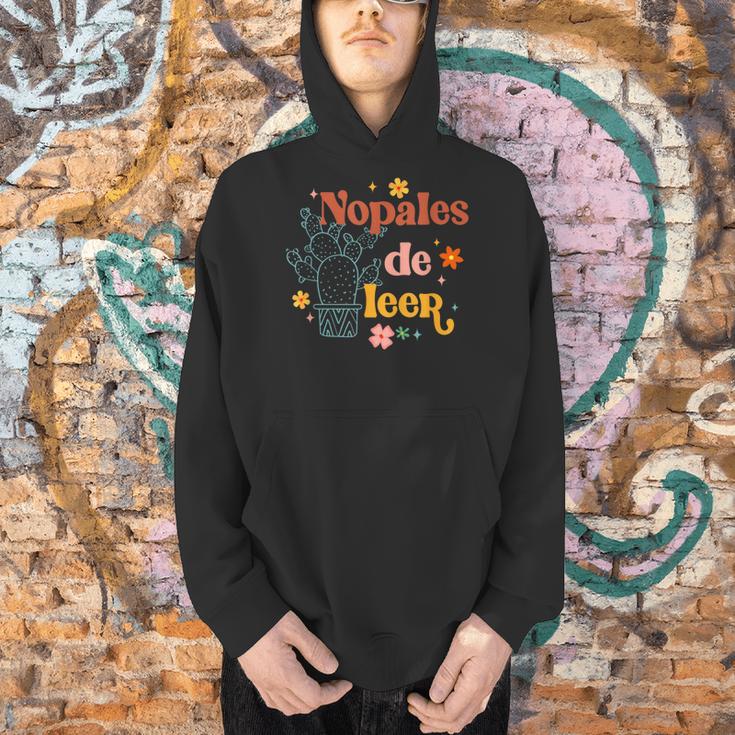 Nopales De Leer Spanish Teacher Maestra Cactus Bilingual Men Hoodie, gift for family, gift for coworker