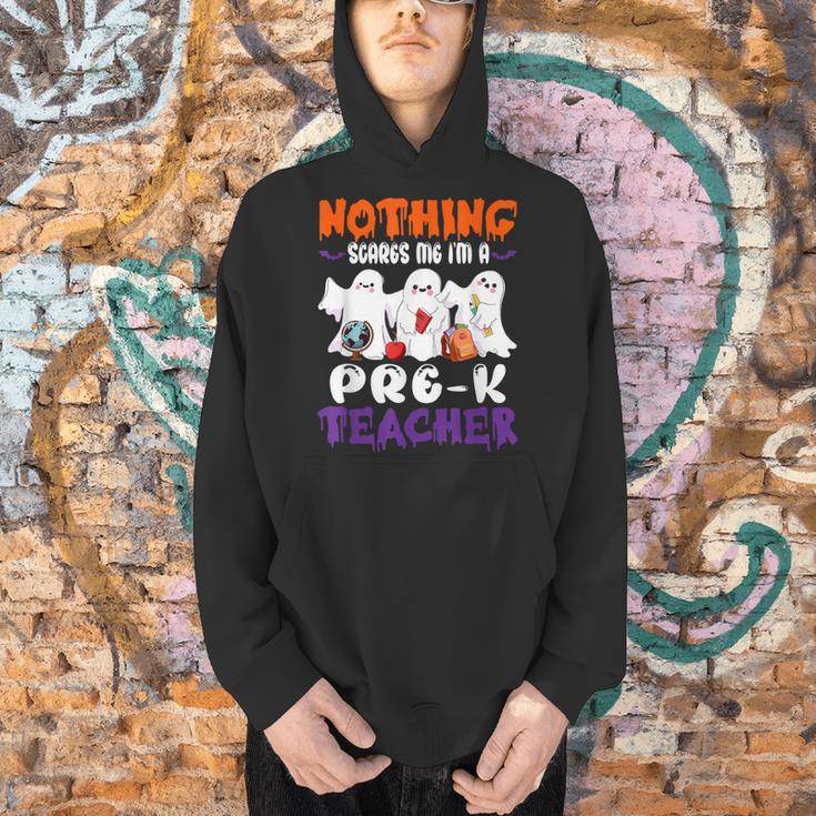 Nothing Scares Me I'm A Pre-K Teacher Halloween Ghosts Men Hoodie, gift for family, gift for coworker