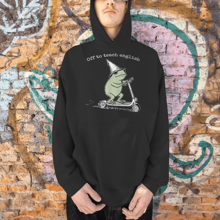 Off To Teach English Scooter Frog ESL Teacher Literature Men Hoodie, Esl Teacher Hoodies, English Teacher Hoodies, gift for family, gift for coworker Off To Teach English Scooter Frog ESL Teacher Literature Men Hoodie, Esl Teacher Hoodies, English Teacher Hoodies, gift for family, gift for coworker