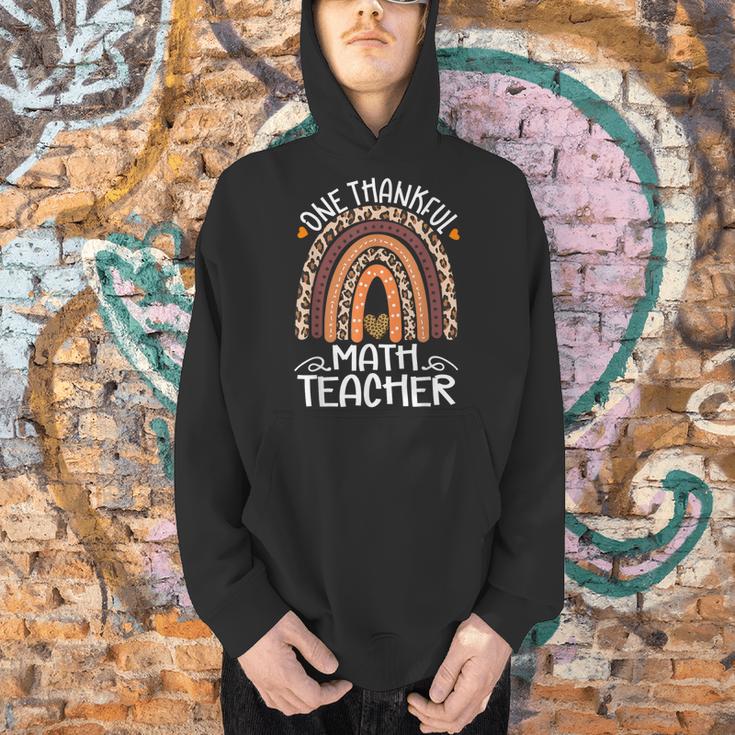 One Thankful Math Teacher Leopard Rainbow Thanksgiving Men Hoodie, gift for family, gift for coworker One Thankful Math Teacher Leopard Rainbow Thanksgiving Men Hoodie, gift for family, gift for coworker