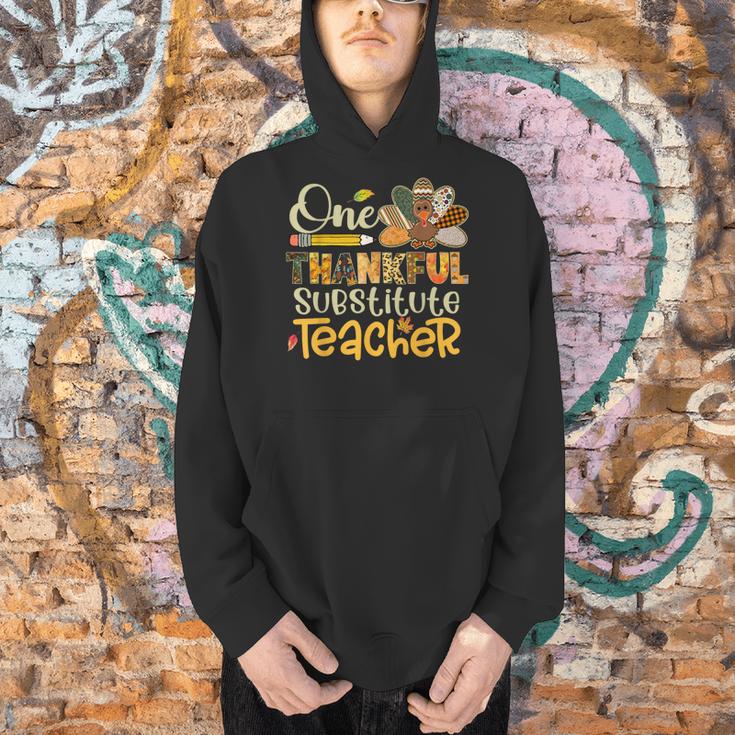 One Thankful Substitute Teacher Turkey Leopard Thanksgiving For Men Women Men Hoodie, gift for family, gift for coworker One Thankful Substitute Teacher Turkey Leopard Thanksgiving For Men Women Men Hoodie, gift for family, gift for coworker