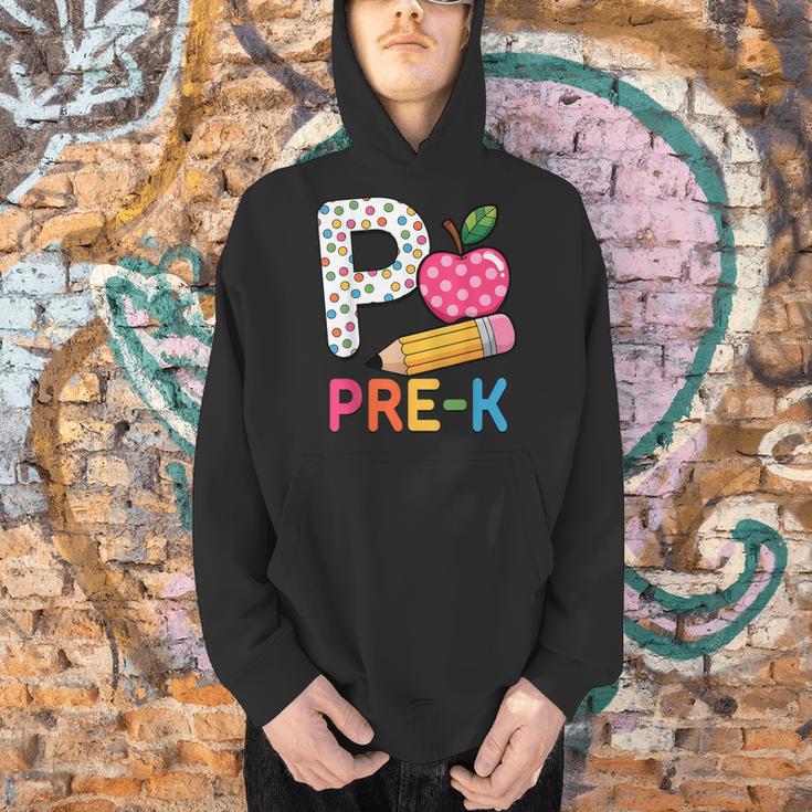 P Is For Pre K Teacher Student Pencil Apple Back To School Men Hoodie, gift for family, gift for coworker P Is For Pre K Teacher Student Pencil Apple Back To School Men Hoodie, gift for family, gift for coworker