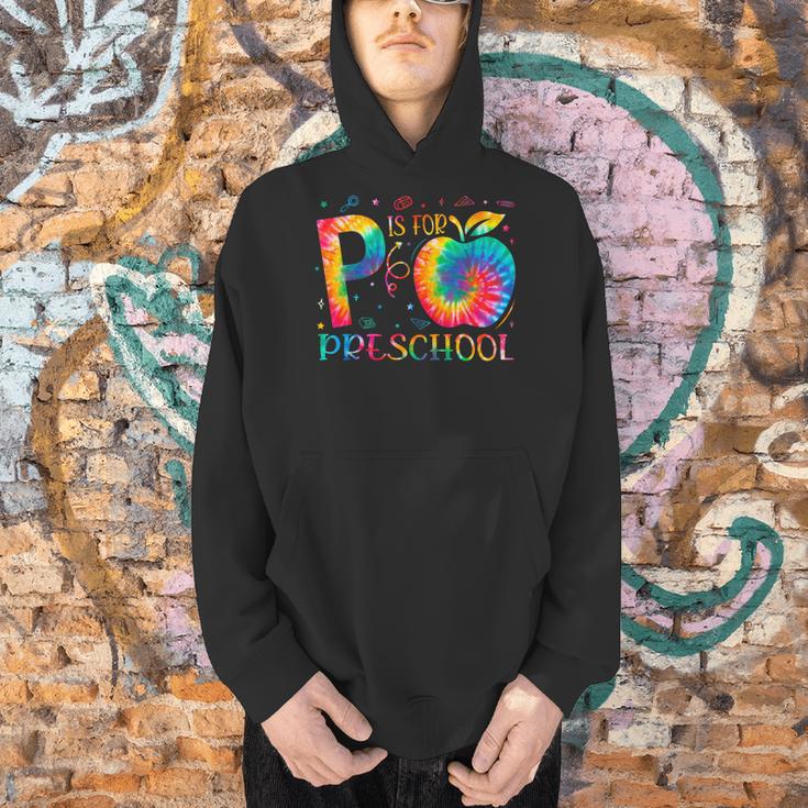 P Is For Preschool Tie Dye Back To School Teacher Men Women Girls Kids Men Hoodie, gift for family, gift for coworker P Is For Preschool Tie Dye Back To School Teacher Men Women Girls Kids Men Hoodie, gift for family, gift for coworker