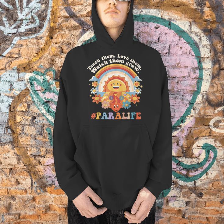 Paraprofessional Para Life Sun Flower Teacher Back To School Men Hoodie, gift for family, gift for coworker