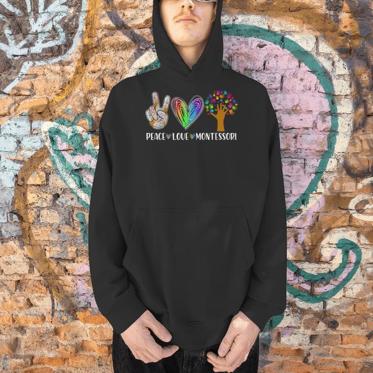 Peace Love Montessori Daycare Teacher Appreciation Men Hoodie, gift for family, gift for coworker Peace Love Montessori Daycare Teacher Appreciation Men Hoodie, gift for family, gift for coworker