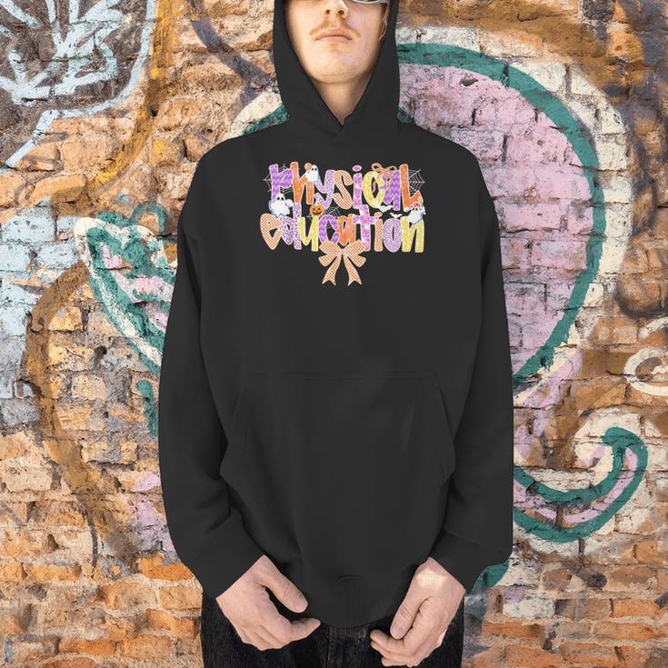 Physical Education Halloween Bow Checkered Teacher Ghost PE Men Hoodie, Pe Teacher Hoodies, gift for family, gift for coworker Physical Education Halloween Bow Checkered Teacher Ghost PE Men Hoodie, Pe Teacher Hoodies, gift for family, gift for coworker