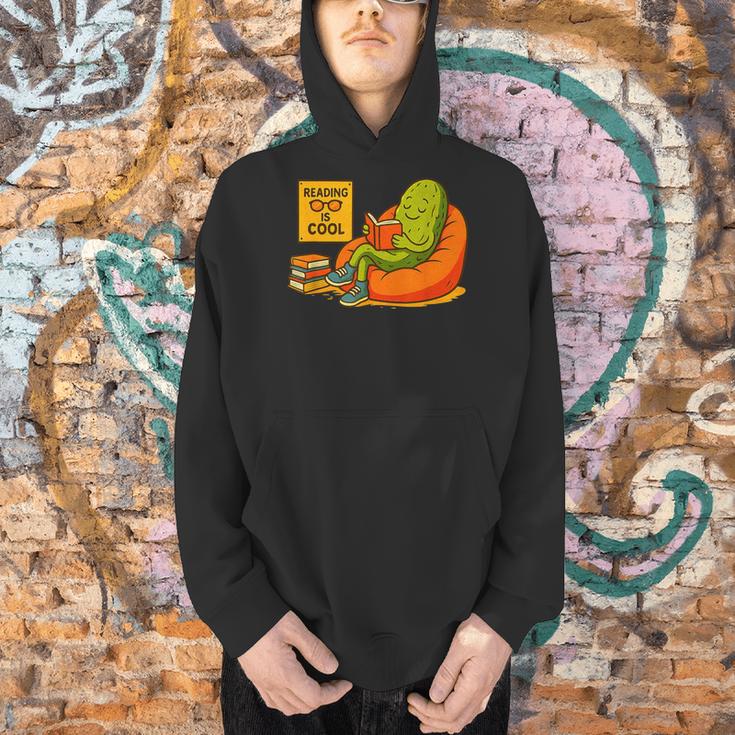 Pickle Reading Books Bookworm Teacher Librarian Kids Retro Men Hoodie, gift for family, gift for coworker Pickle Reading Books Bookworm Teacher Librarian Kids Retro Men Hoodie, gift for family, gift for coworker