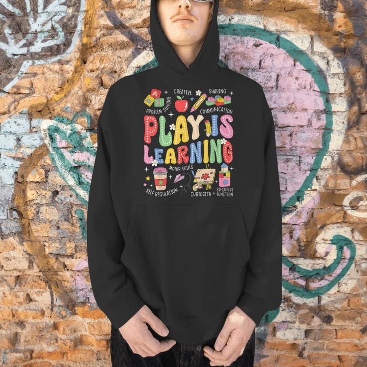 Play Is Learning Teacher First Day Of School Back To School Men Hoodie, gift for family, gift for coworker