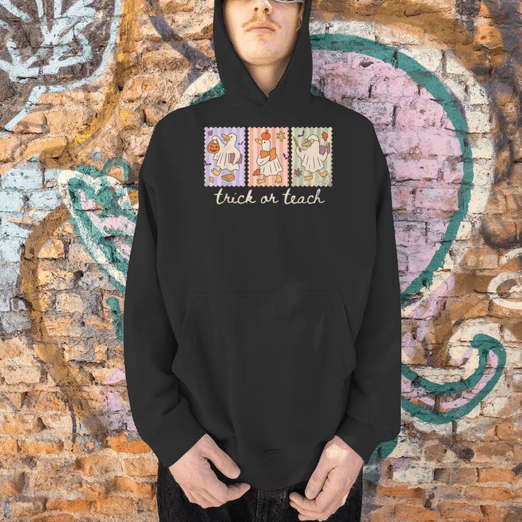 Preppy Goose Teacher Trick Or Teach Halloween Teacher Goose Men Hoodie, gift for family, gift for coworker Preppy Goose Teacher Trick Or Teach Halloween Teacher Goose Men Hoodie, gift for family, gift for coworker