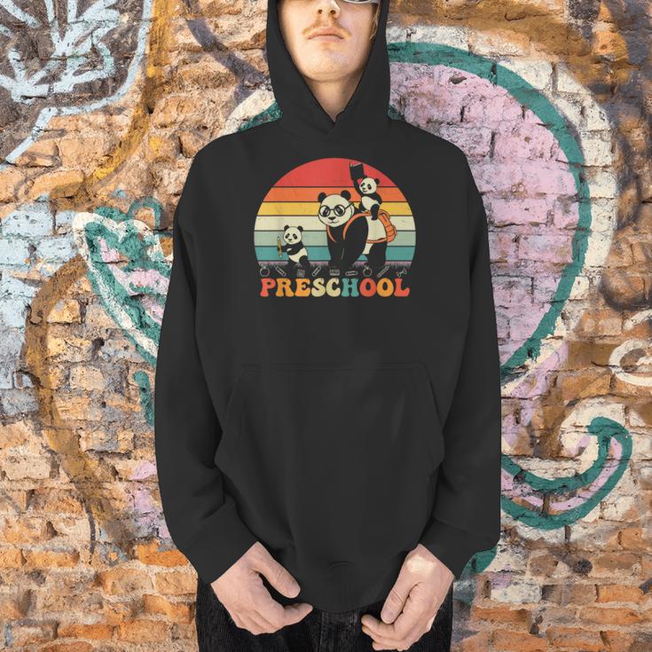 Preschool Panda Back To School Teacher Student Men Hoodie, gift for family, gift for coworker Preschool Panda Back To School Teacher Student Men Hoodie, gift for family, gift for coworker