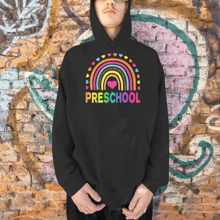 Preschool Rainbow Girls Boys Kids Teacher Back To School Men Hoodie, gift for family, gift for coworker