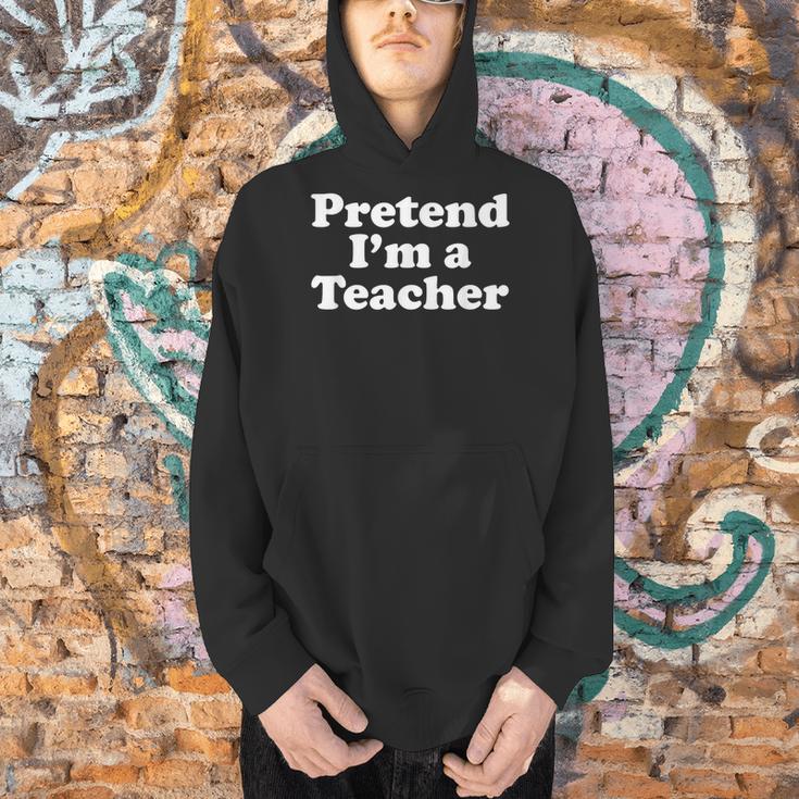 Pretend I'm A Teacher Lazy Easy Halloween Costume Men Hoodie, gift for family, gift for coworker Pretend I'm A Teacher Lazy Easy Halloween Costume Men Hoodie, gift for family, gift for coworker