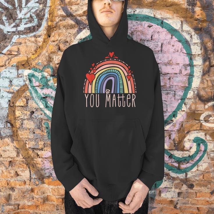 Pretty YOU MATTER Rainbow Positive Message Teachers Kids Men Hoodie, gift for family, gift for coworker Pretty YOU MATTER Rainbow Positive Message Teachers Kids Men Hoodie, gift for family, gift for coworker