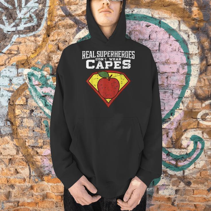 Real Superheroes Don't Wear Capes Teacher Shirt Teaching Te Men Hoodie, gift for family, gift for coworker