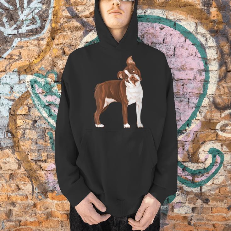 Red Boston Terrier Dog Men Hoodie, gift for family, gift for coworker