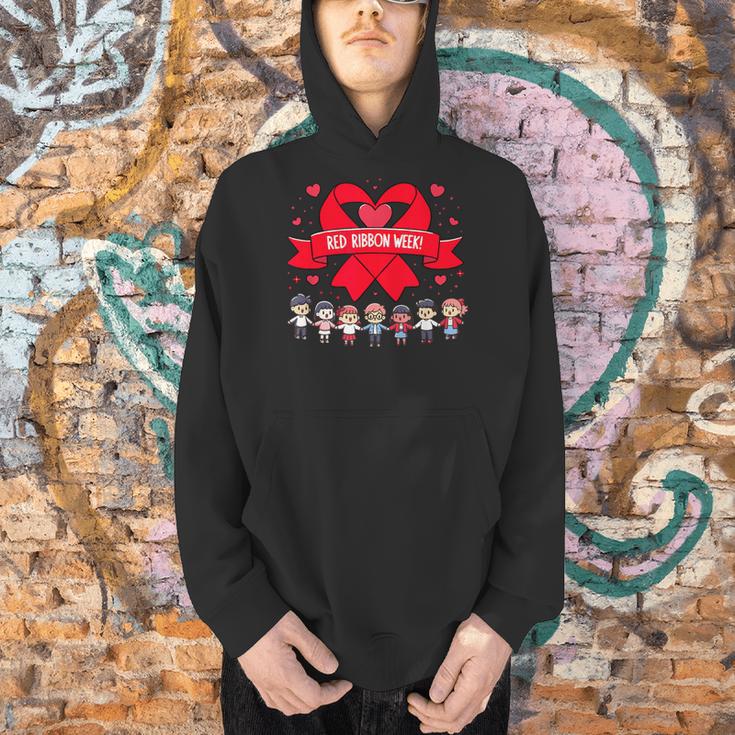 Red Ribbon Week Awareness For Students And Teachers Men Women Girls Kids Men Hoodie, gift for family, gift for coworker
