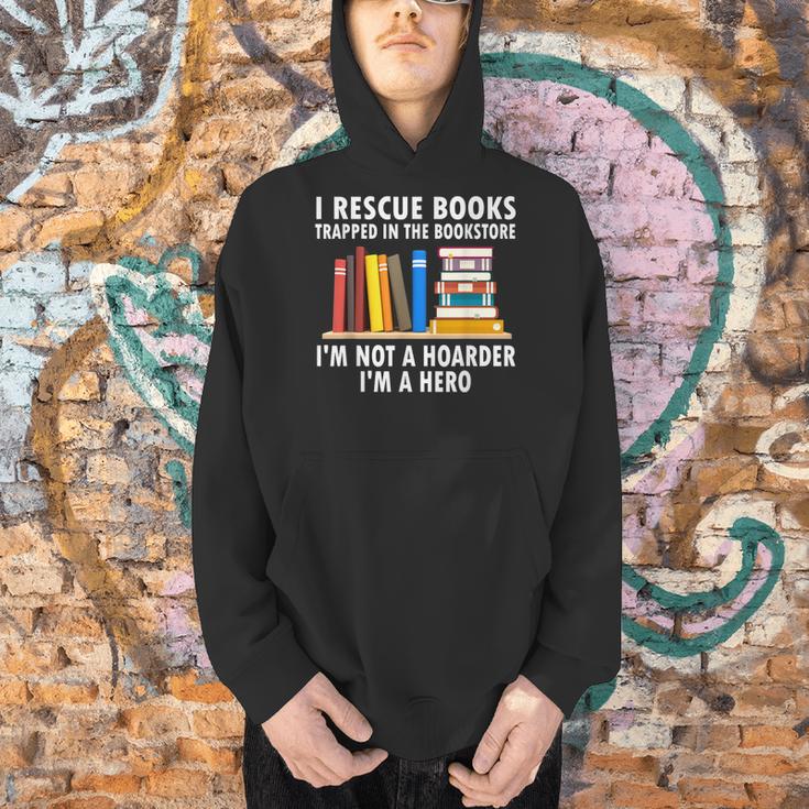 I Rescue Books Trapped In The Bookstore Book Teacher For Men Women Men Hoodie, gift for family, gift for coworker