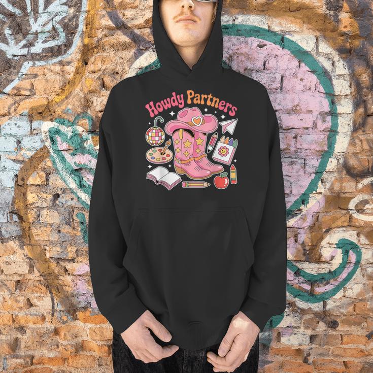 Retro Howdy Partners Cowgirl Cowboy Teacher Back To School Men Hoodie, gift for family, gift for coworker Retro Howdy Partners Cowgirl Cowboy Teacher Back To School Men Hoodie, gift for family, gift for coworker