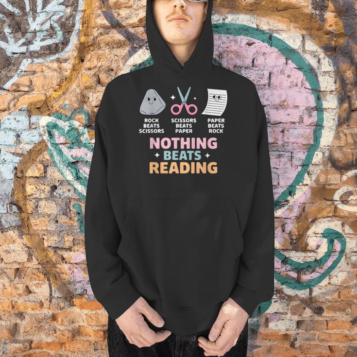 Rock Paper Scissors Teacher Librarian Nothing Beats Reading Men Hoodie, gift for family, gift for coworker Rock Paper Scissors Teacher Librarian Nothing Beats Reading Men Hoodie, gift for family, gift for coworker