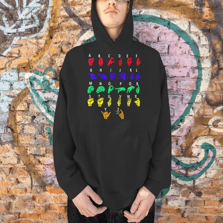 Sign Language Alphabet For ASL Interpreter Deaf Teacher Stud For Men Women Girls Kids Men Hoodie, gift for family, gift for coworker