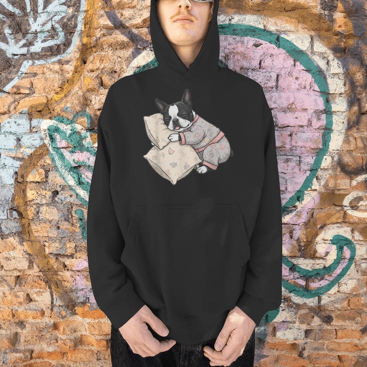 Sleepy Boston Terrier Pajama Men Women Kids Men Hoodie, gift for family, gift for coworker