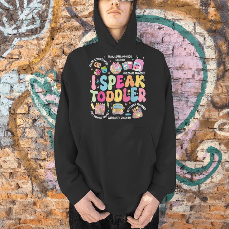 I Speak Toddler Back To School Teacher Men Hoodie, gift for family, gift for coworker