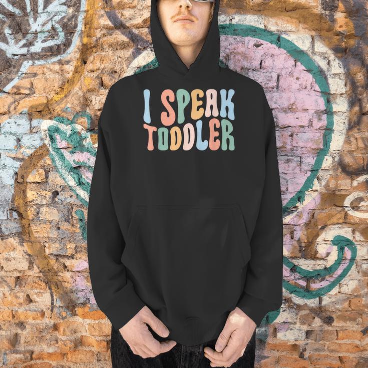 I Speak Toddler Teacher Pre School Back To School First Day Men Hoodie, gift for family, gift for coworker