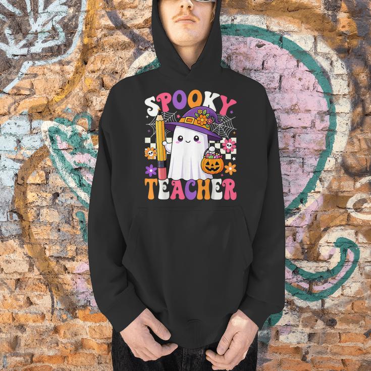 Spooky Teacher Ghost Pencil Teach Halloween Teacher Men Hoodie, gift for family, gift for coworker