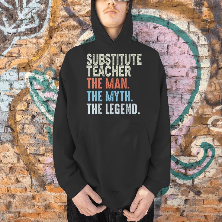 Substitute Teacher Man The Myth The Legend Appreciation Day Men Hoodie, gift for family, gift for coworker