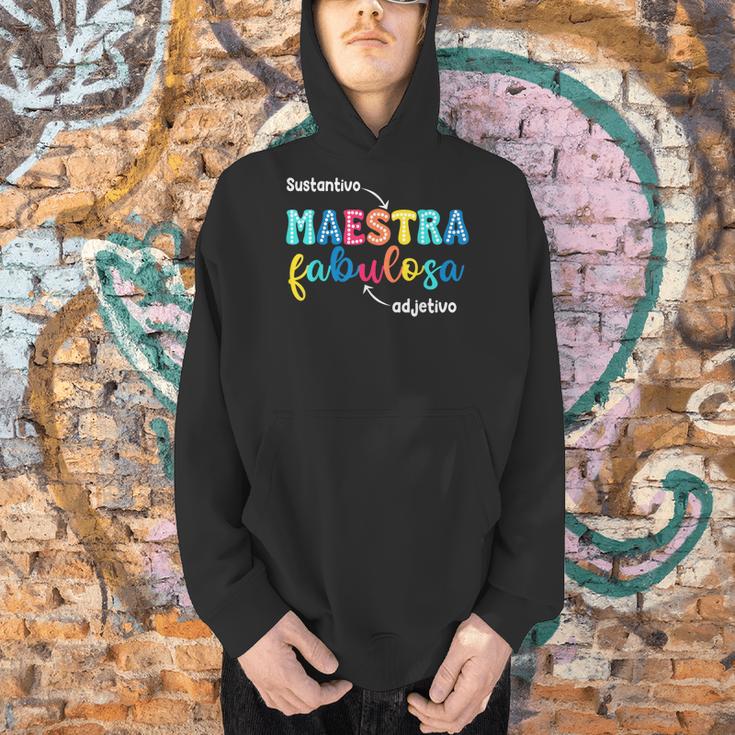 Sustantivo Maestra Fabulosa Adjetivo Spanish Teacher Men Hoodie, gift for family, gift for coworker