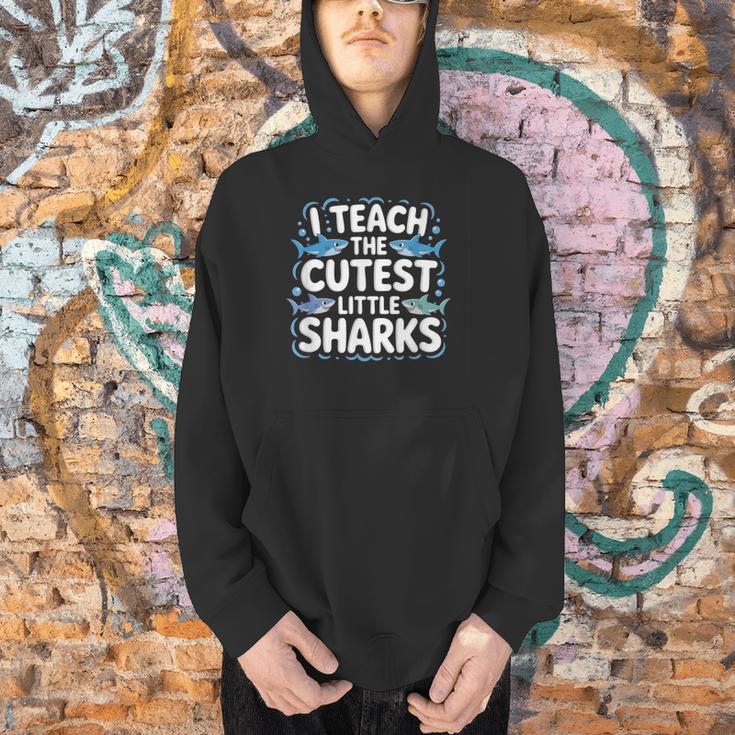 I Teach The Cutest Little Sharks Teacher School Men Hoodie, gift for family, gift for coworker I Teach The Cutest Little Sharks Teacher School Men Hoodie, gift for family, gift for coworker