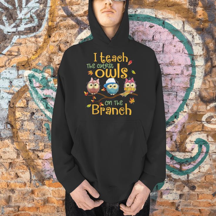 I Teach The Cutest Owls On The Branch Teacher Fall Autumn Men Hoodie, gift for family, gift for coworker