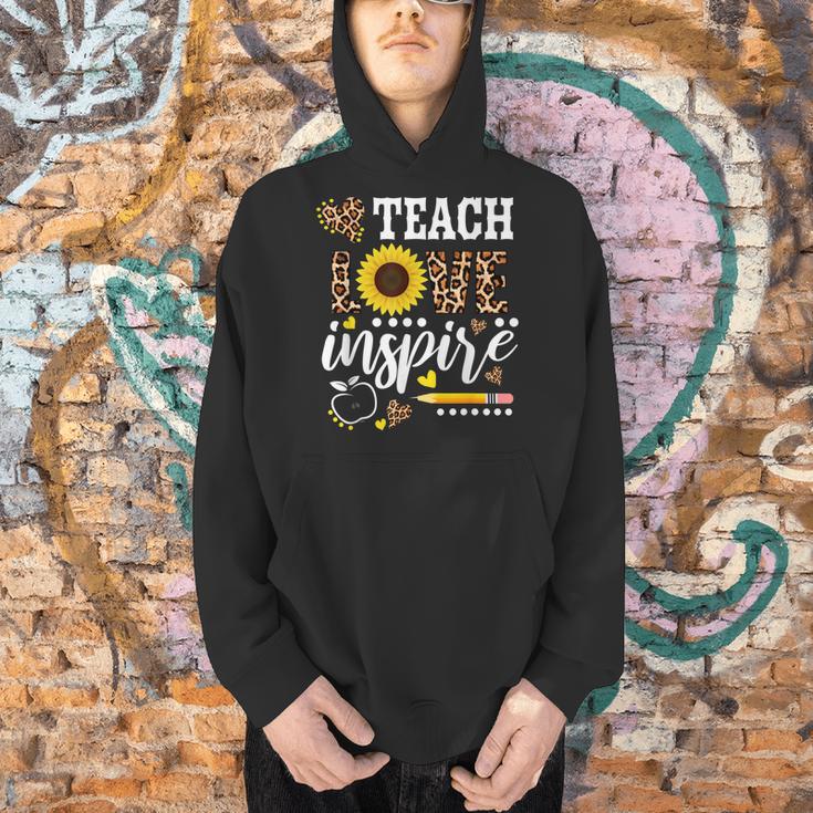 TEACH LOVE INSPIRE Teacher Sunflower Appreciation Men Hoodie, gift for family, gift for coworker TEACH LOVE INSPIRE Teacher Sunflower Appreciation Men Hoodie, gift for family, gift for coworker