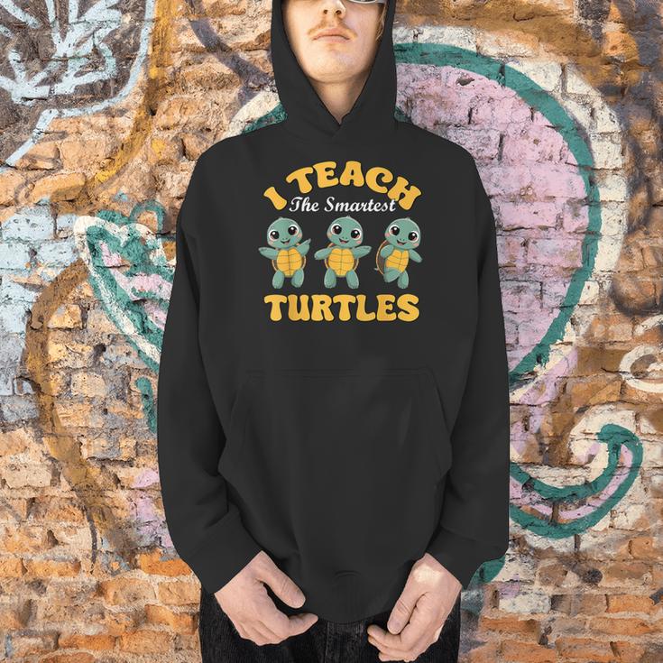 I Teach The Smartest Turtles Thanksgiving Proud Teacher Job Men Hoodie, gift for family, gift for coworker