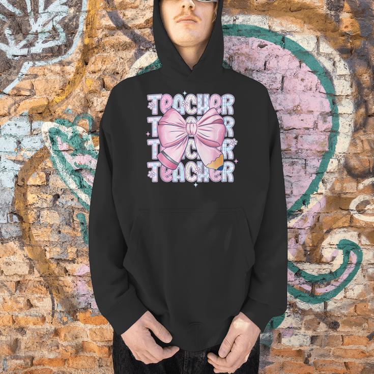 Teacher Bow Pencil Flowers Teacher Back To School Men Hoodie, gift for family, gift for coworker Teacher Bow Pencil Flowers Teacher Back To School Men Hoodie, gift for family, gift for coworker