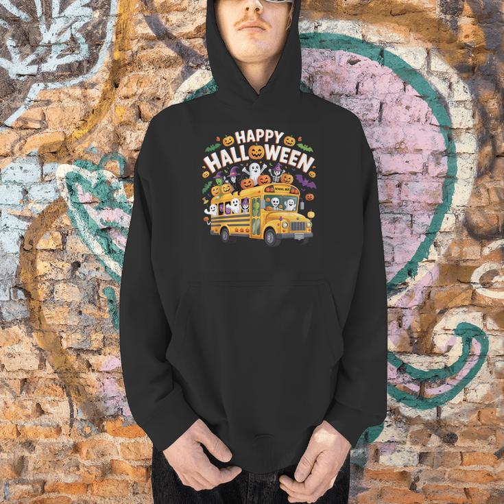 Teacher Halloween School Bus Driver Cute Ghost Witch Party Men Hoodie, gift for family, gift for coworker